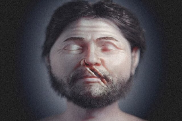 تصاویر | بازسازی چهره مردی که با ضربه تبر به صورتش کشته شد