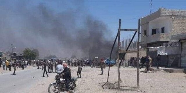 انفجار خودروی بمب‌گذاری شده در راس العین سوریه