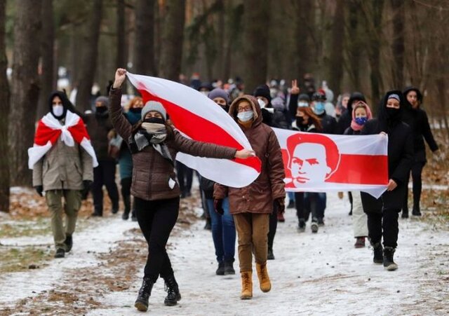 دستگیری ۱۰۰ معترض در راهپیمایی هفتگی ضد لوکاشنکو در بلاروس
