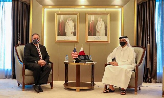 گفتگوی پامپئو و وزیر خارجه قطر درباره بحران شورای همکاری خلیج فارس
