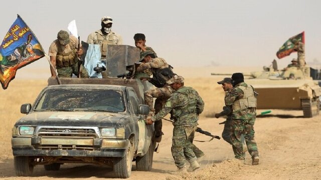 نیروهای حشد شعبی دفتر فرماندهی داعش در صحرای الانبار را منهدم کردند
