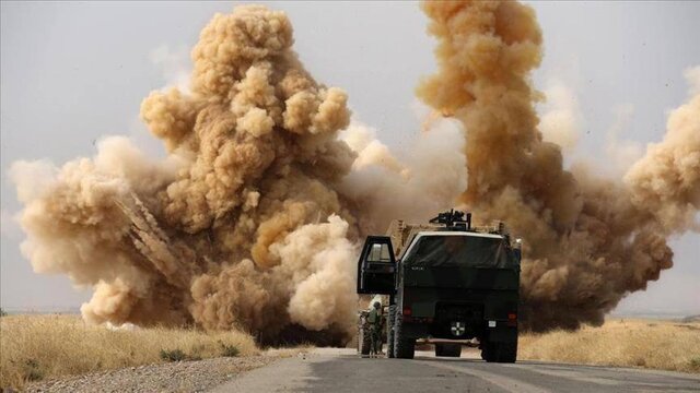 وقوع انفجار در مسیر کاروان ائتلاف بین المللی در استان الانبار عراق